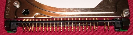 Bent pins on hard drive